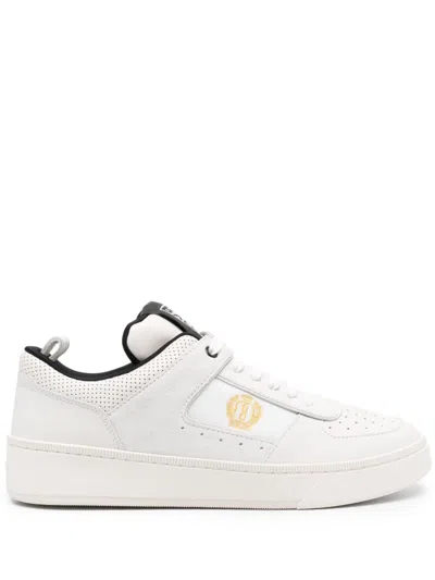 Bally Riweira Leather Sneakers In White