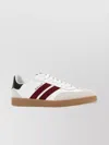 Bally Retro Crest Leather Striped Sneakers In White