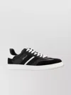 Bally Roget Leather Sneakers Contrast Sole In Black