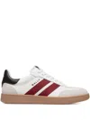 Bally Retro Crest Leather Striped Sneakers In Multi