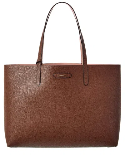 Bally Rory Leather Tote In Burgundy