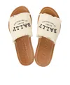 Bally Round Head Flat Slippers In Brown