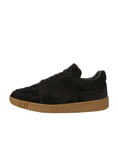 Bally Round Head Low Upper Board Shoes In Black