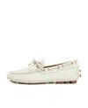 Bally Round-headed Flat Shoes In White
