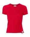 Bally Crew Neck Knitted Top In Red