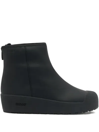 Bally Round-toe Curling Boots In Black