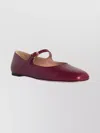 Bally Buckle-strap Leather Ballet Flats In Burgundy