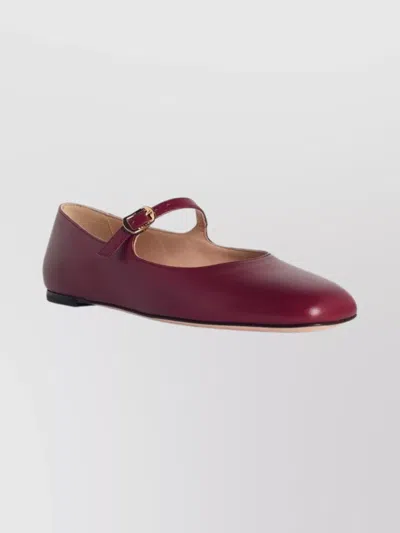 BALLY ROUND TOE LEATHER BALLET FLATS