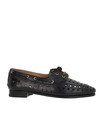 Bally Round Toe Loafers In Black