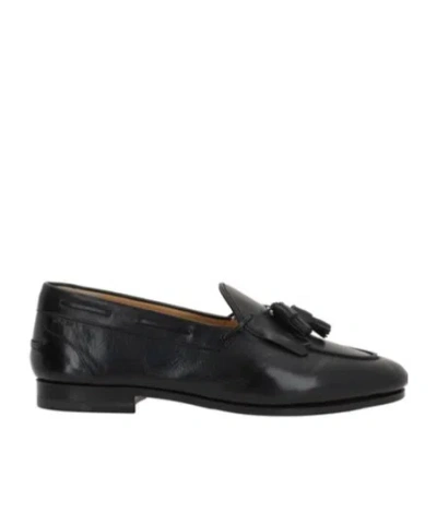 Bally Round Toe Loafers In Black