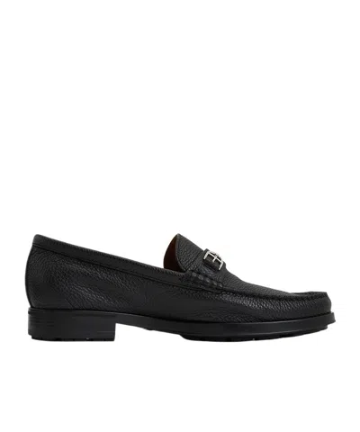 Bally Round Toe Loafers In Black
