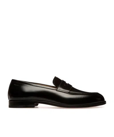 Bally Round Toe Loafers In Black