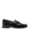 Bally Round Toe Leather Penny Loafers For Men In Black