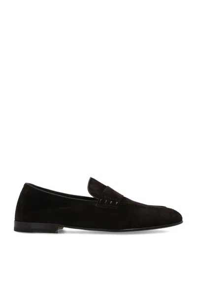 Bally Panelled Leather Loafers In Brown