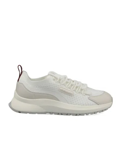 Bally Round Toe Sneakers In White