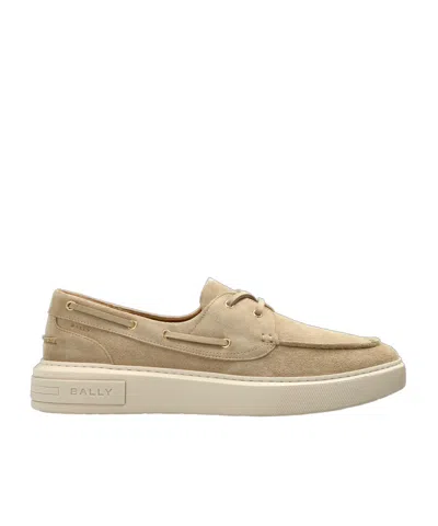 Bally Lift Suede Boat Shoes In Neutral