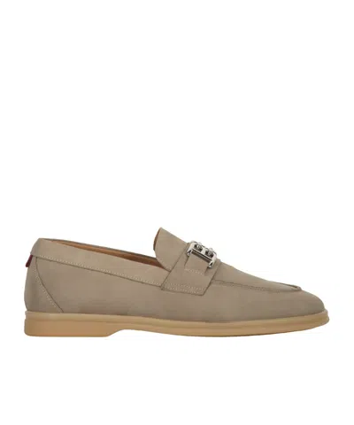 Bally Logo-plaque Leather Loafers In Multi