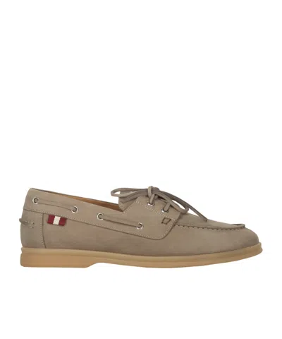 Bally Round-toe Moccasins In Brown