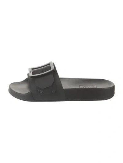 Pre-owned Bally Rubber Slides In Black