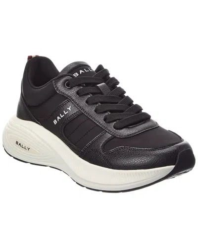 Bally Running Leather & Canvas Sneaker In Black