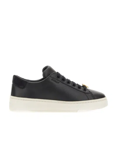 Bally Ryver Logo-plaque Leather Sneakers In Black
