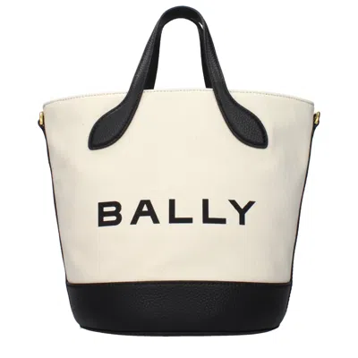 Bally Handbags Women's Fabric Beige/black In Neutral