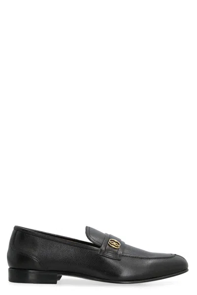 Bally Sadei Leather Loafers In Black