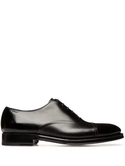 Bally Sadhy Leather Oxford Shoes In Black