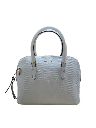 Bally Sadye Women's 6232668 Beige Leather Shoulder Bag In White