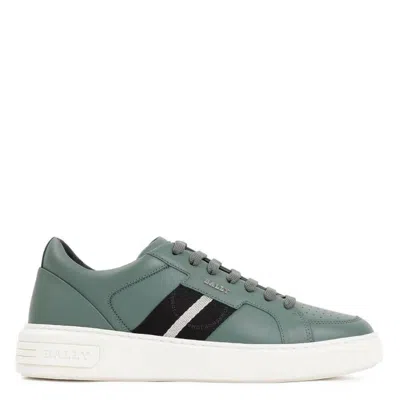 Bally Sage Leather Moony Low-top Sneakers In Green