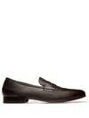 Bally Saix-u Grained-leather Loafers In Brown