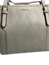 Bally Samirah 6232741 Ladies Caillou Bovine Split Embossed Tote Bag In White
