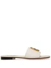 Bally Flat Sole Lambskin Leather Sandals In Bone
