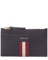 Bally Sandhy Leather Card Case In Multi