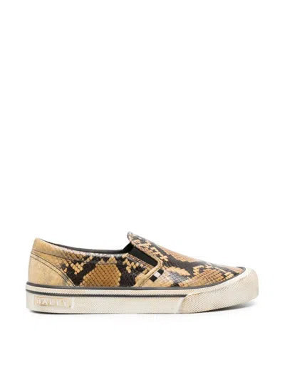 Bally Santa Ana Slip-on Sneakers In Animal Print