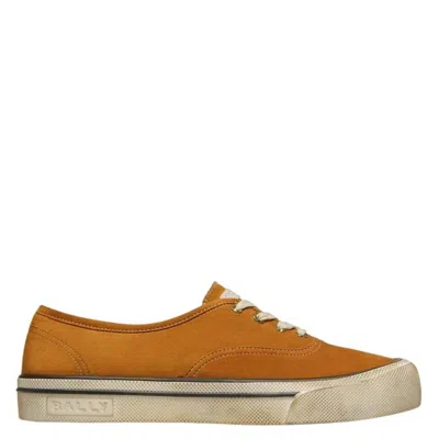 Bally Santa Ana Suede Low-top Sneakers In Orange