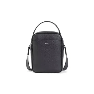 Bally Oeden Leather Messenger Bag In Black