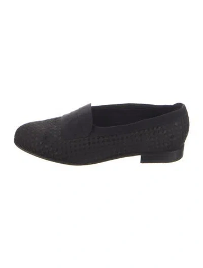 Pre-owned Bally Satin Braided Accents Loafers In Black