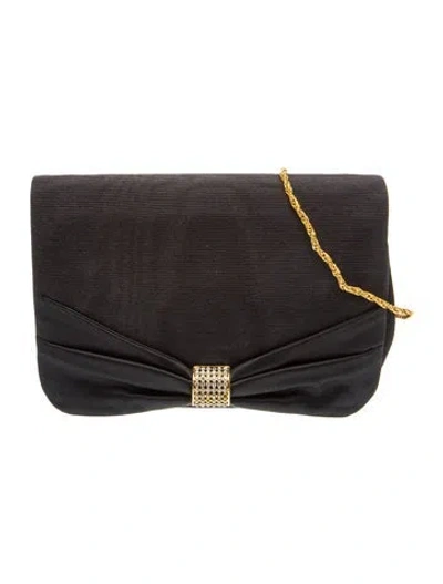 Pre-owned Bally Satin Clutch In Black