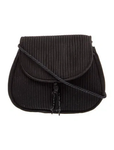 Pre-owned Bally Satin Crossbody Bag In Black
