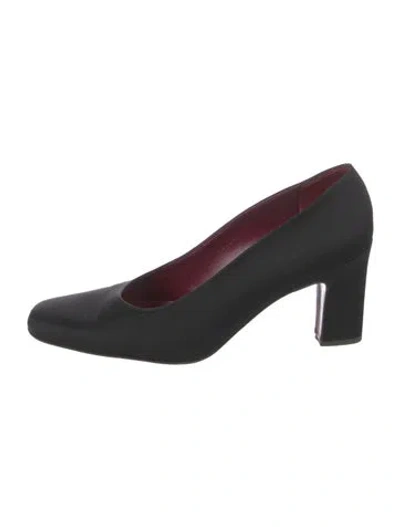 Pre-owned Bally Satin Pumps In Black