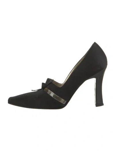 Pre-owned Bally Satin Pumps In Black