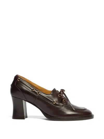 Bally Saule Lace-up Heeled Pumps In Animal Print