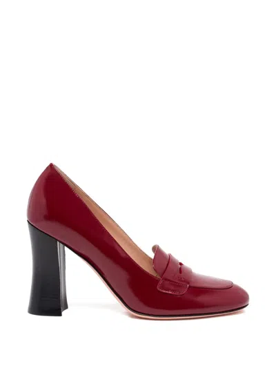 Bally Saule Leather Loafers In Red