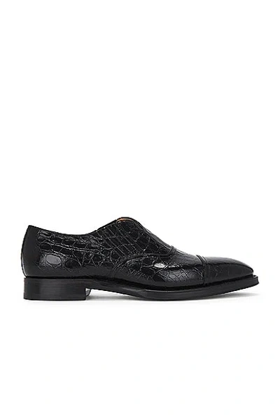 Bally Savery Crocodile Loafer In Black