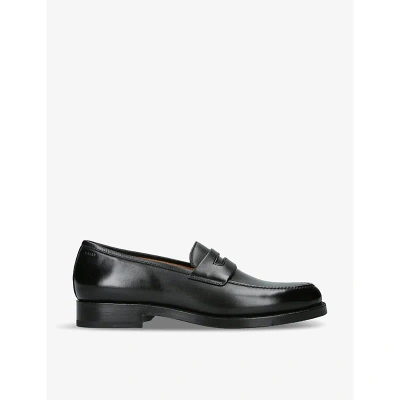 Bally Mens Black Schoenen Panelled Leather Loafers
