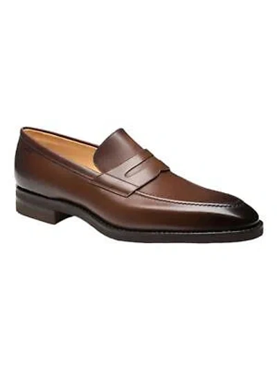 Pre-owned Bally Score 6203093 Men's Brown Leather Loafers Msrp $999