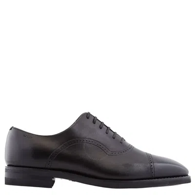 Bally Scotch Leather Oxford Shoes In Black
