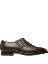 Bally Scribe Grained-leather Loafers In Brown