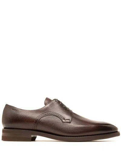 Bally Scrivani Leather Derby Shoes In Brown